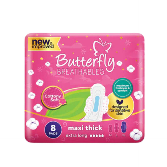 Butterfly Breathables Cottony Soft Maxi Thick Extra Long 8 pcs