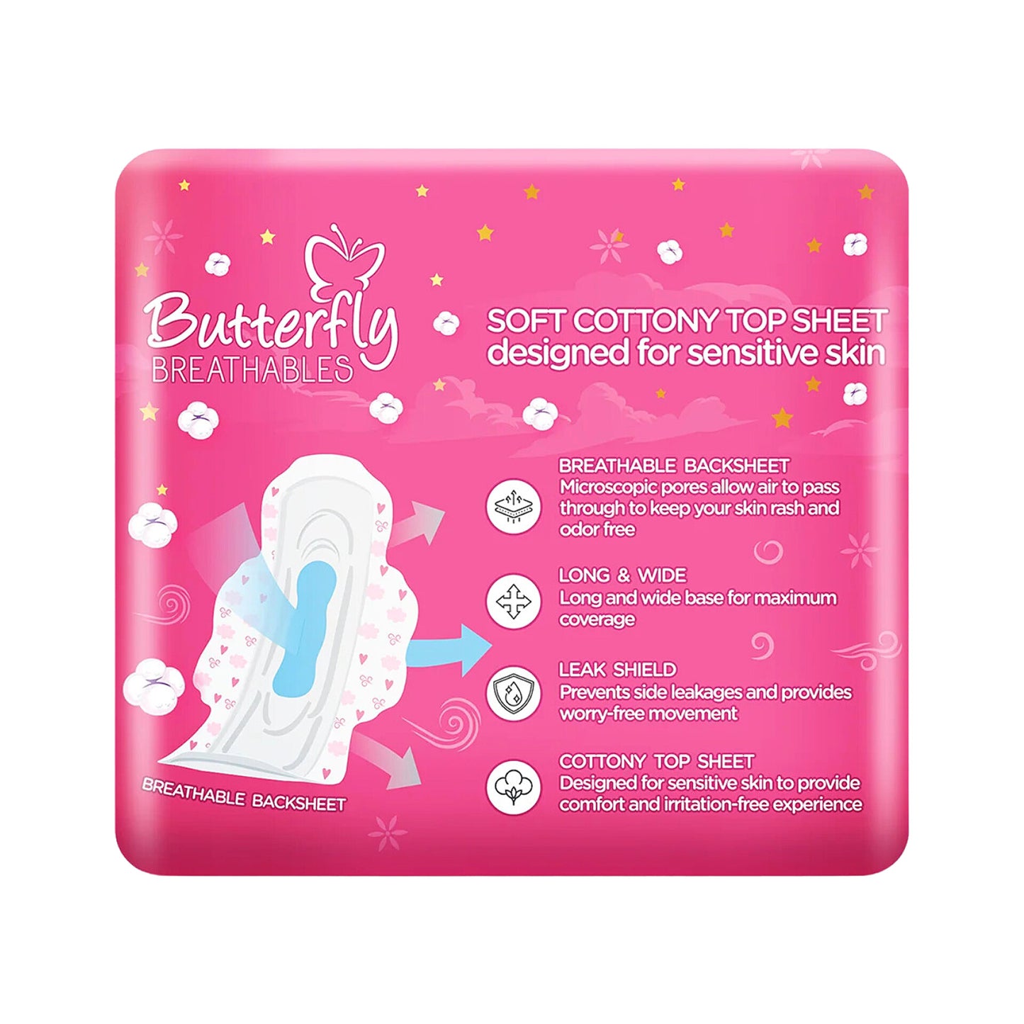 Butterfly Breathables Cottony Soft Maxi Thick Extra Long 8 pcs